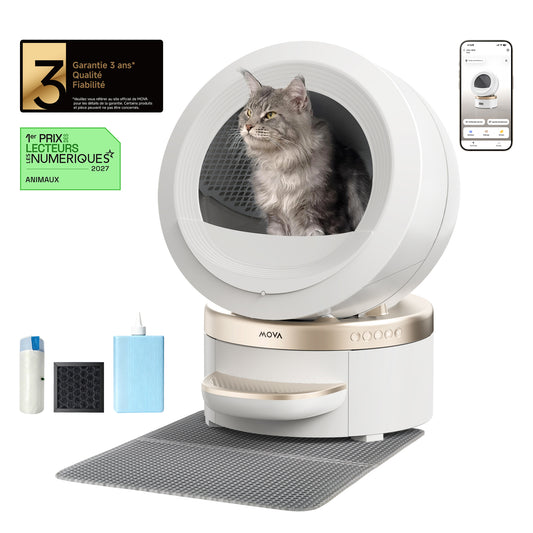 MOVA MeowgicPod LR10 Prime Litière autonettoyante pour chats