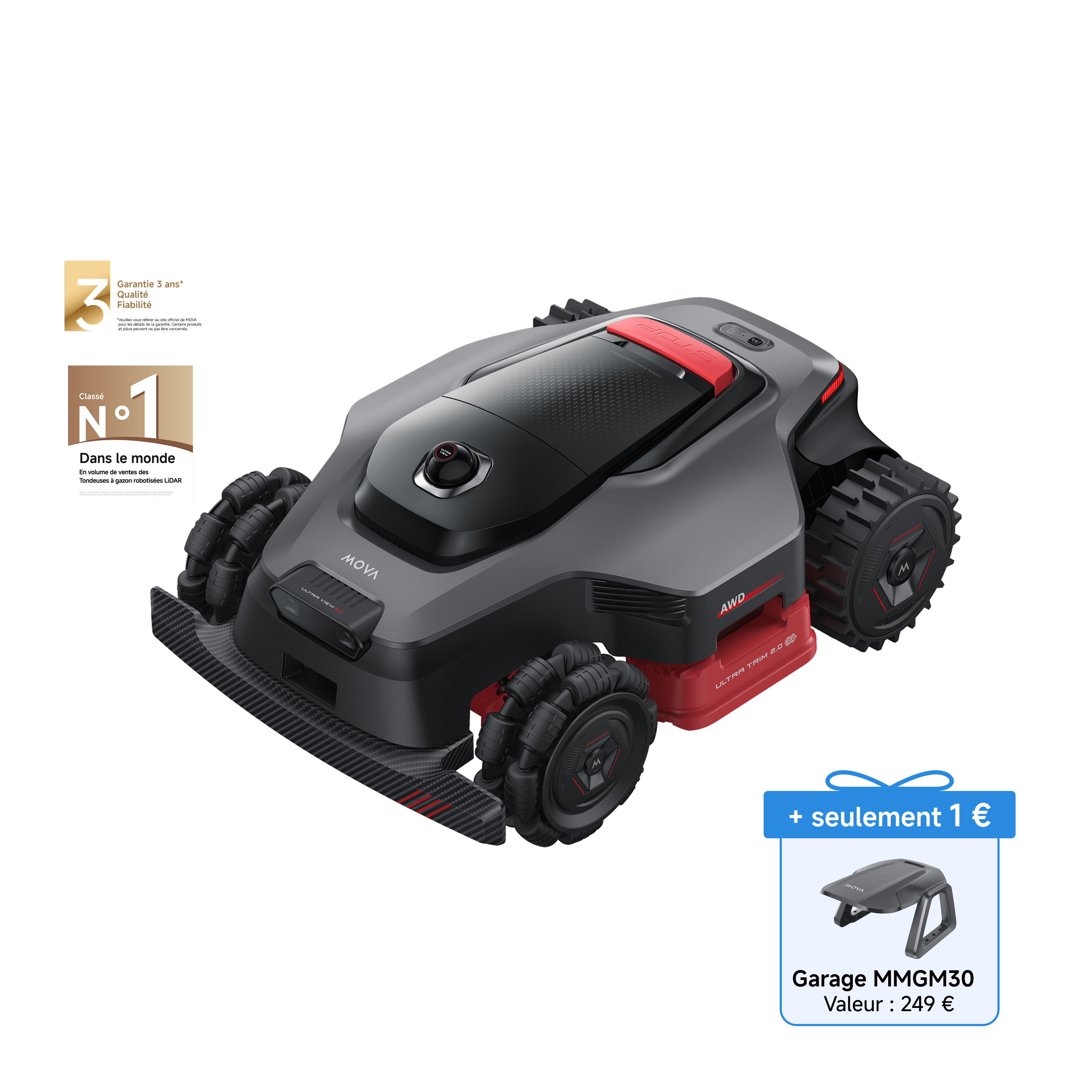 MOVA Robot tondeuse LiDAX Ultra AWD