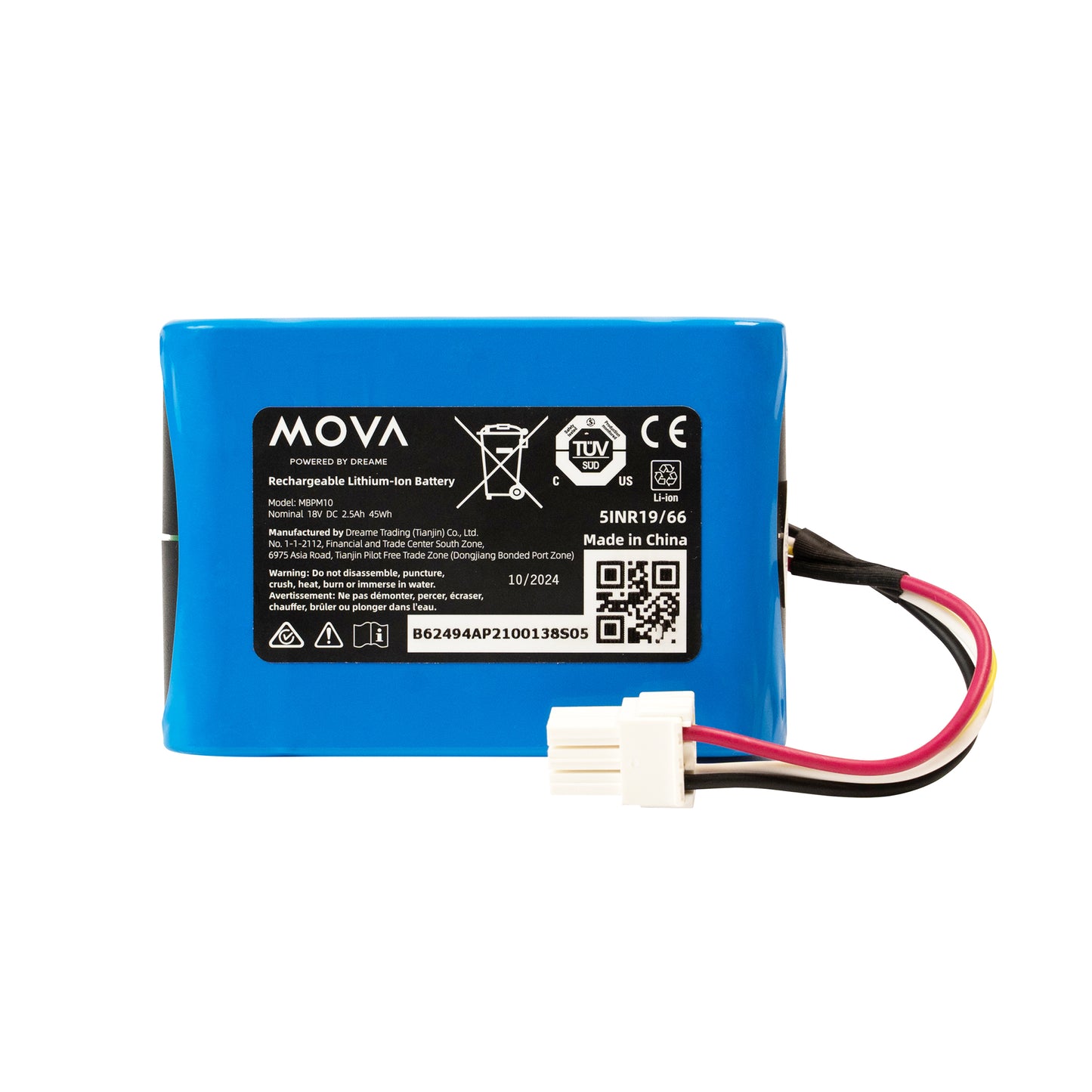 2,5A Batterie lithium-ion rechargeable pour Viax 250/MOVA 600/600 Kit/1000 Robot tondeuse