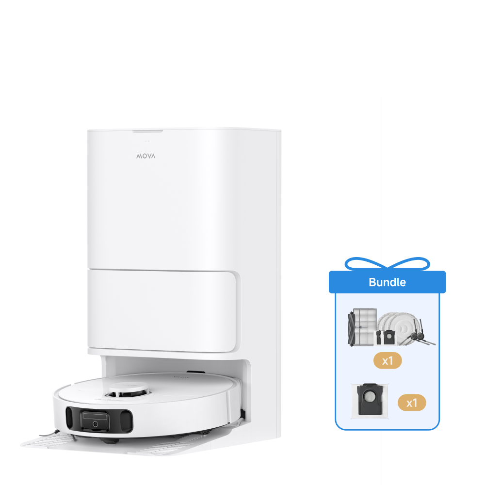 MOVA E30 Ultra Robot aspirateur + Kit d'accessoires d'un an + Robot aspirateur Sac à poussière