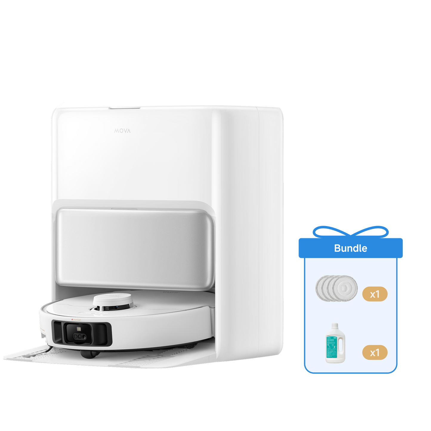 MOVA P50 Pro Ultra Robot aspirateur + Serpillière + 1L Les Fournitures