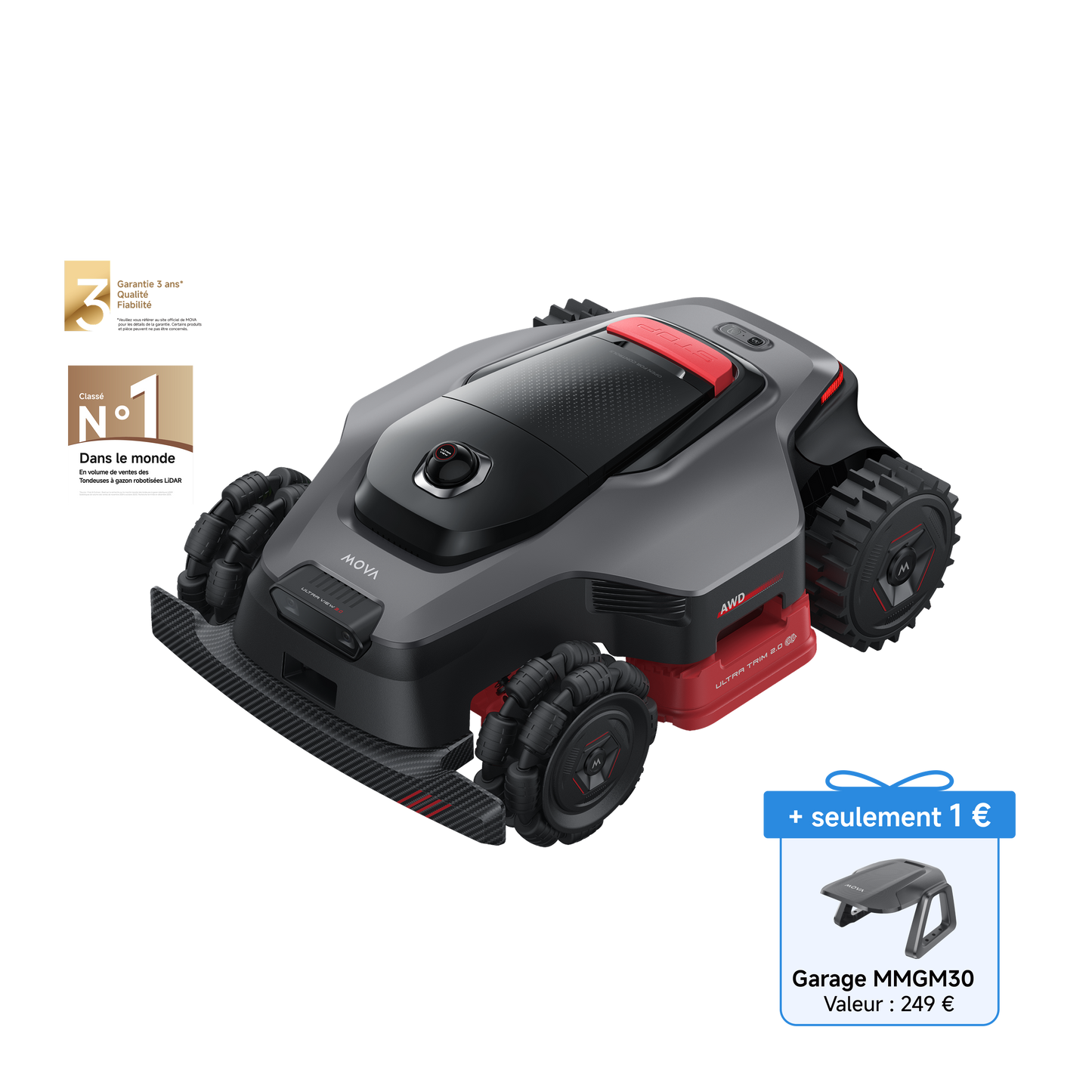 MOVA Robot tondeuse LiDAX Ultra AWD