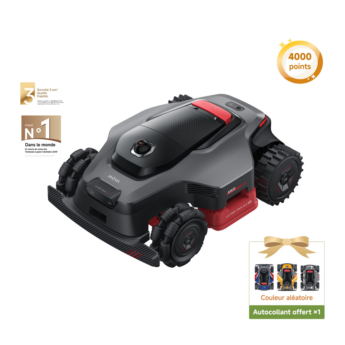 MOVA Robot tondeuse LiDAX Ultra AWD