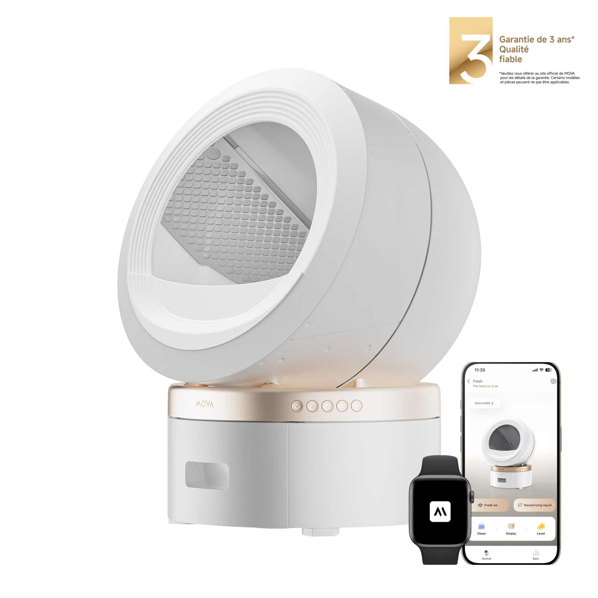 MOVA MeowgicPod LR10 Prime Litière autonettoyante pour chats