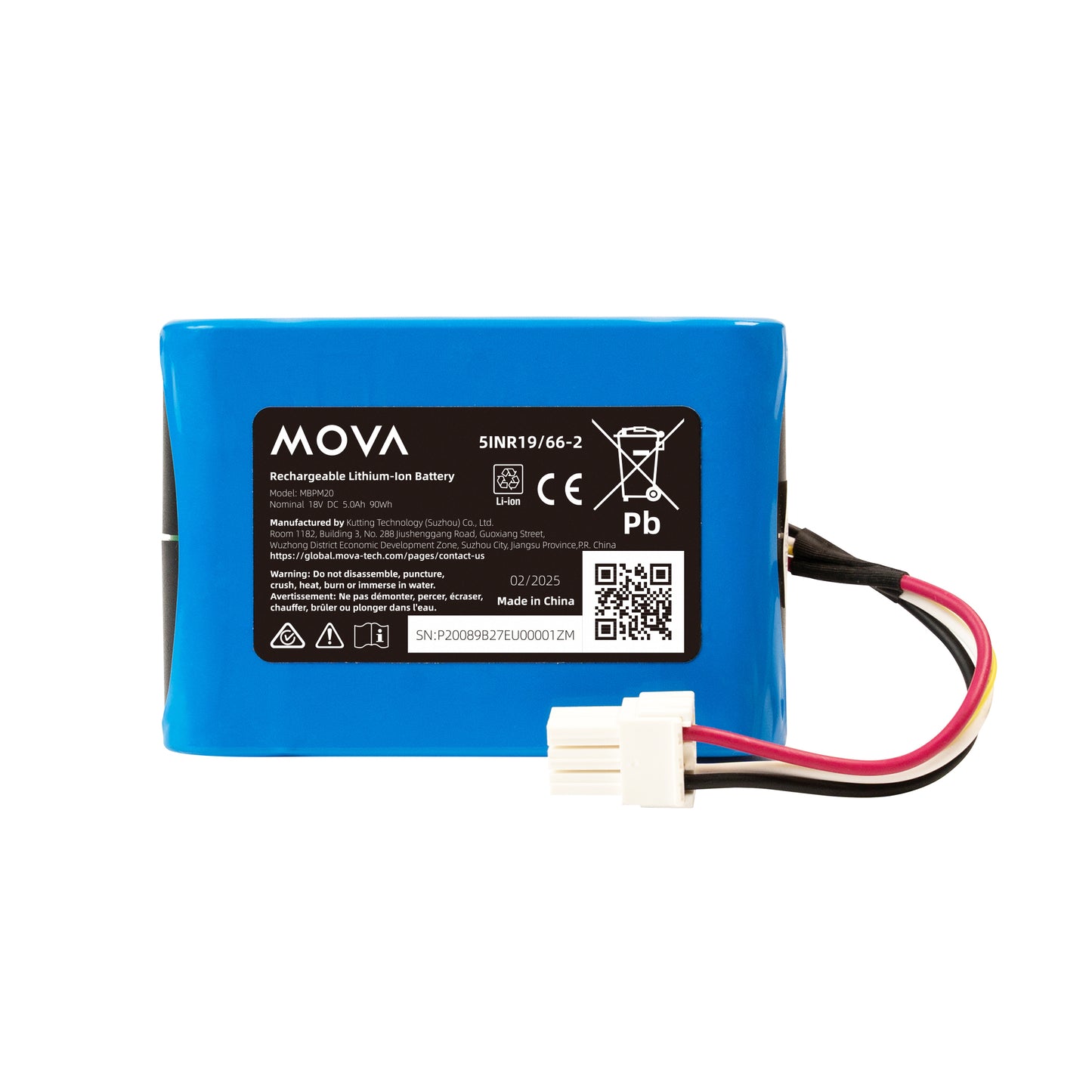 5A Batterie lithium-ion rechargeable pour MOVA Robot tondeuse