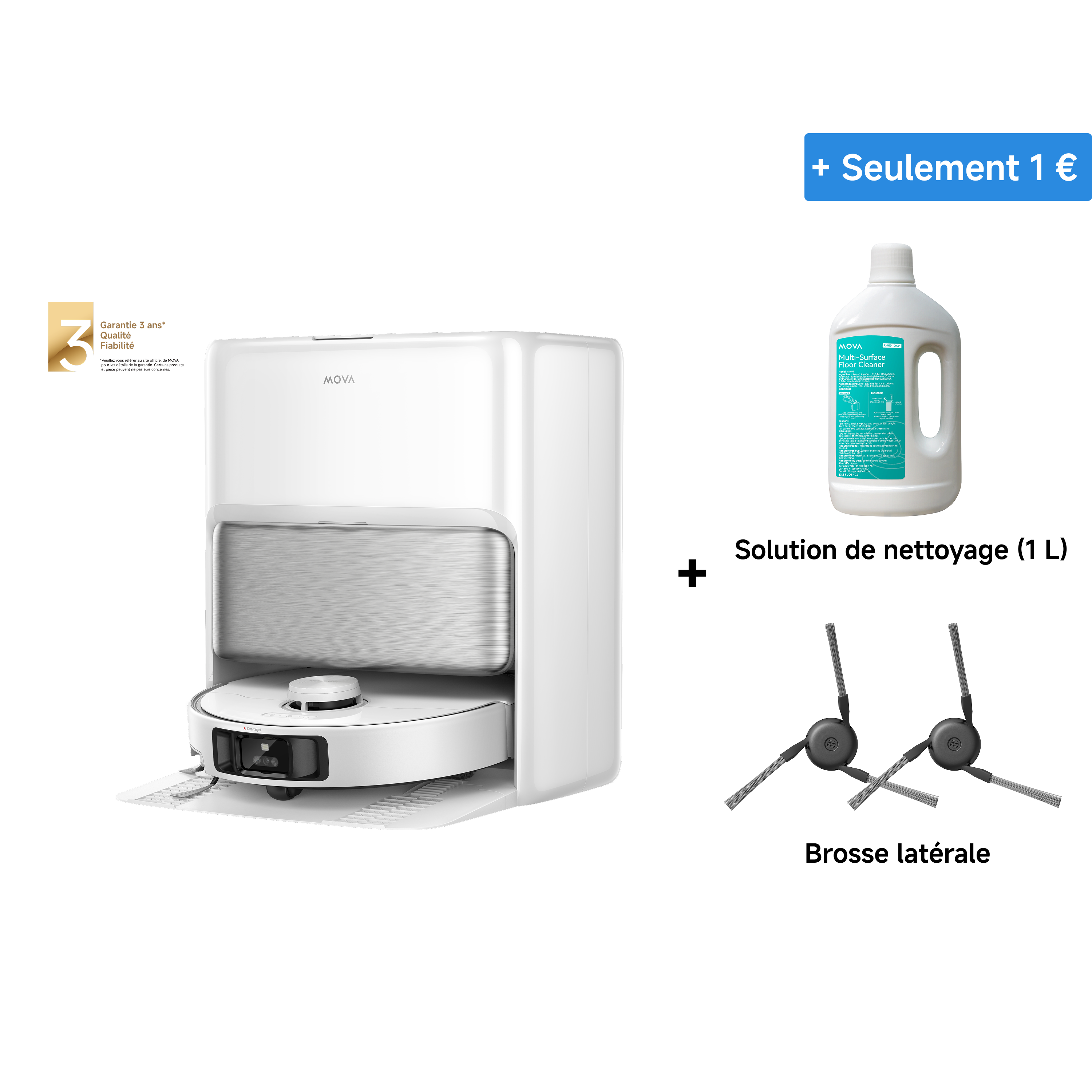 MOVA P70 Pro Ultra Robot Aspirateur Blanc