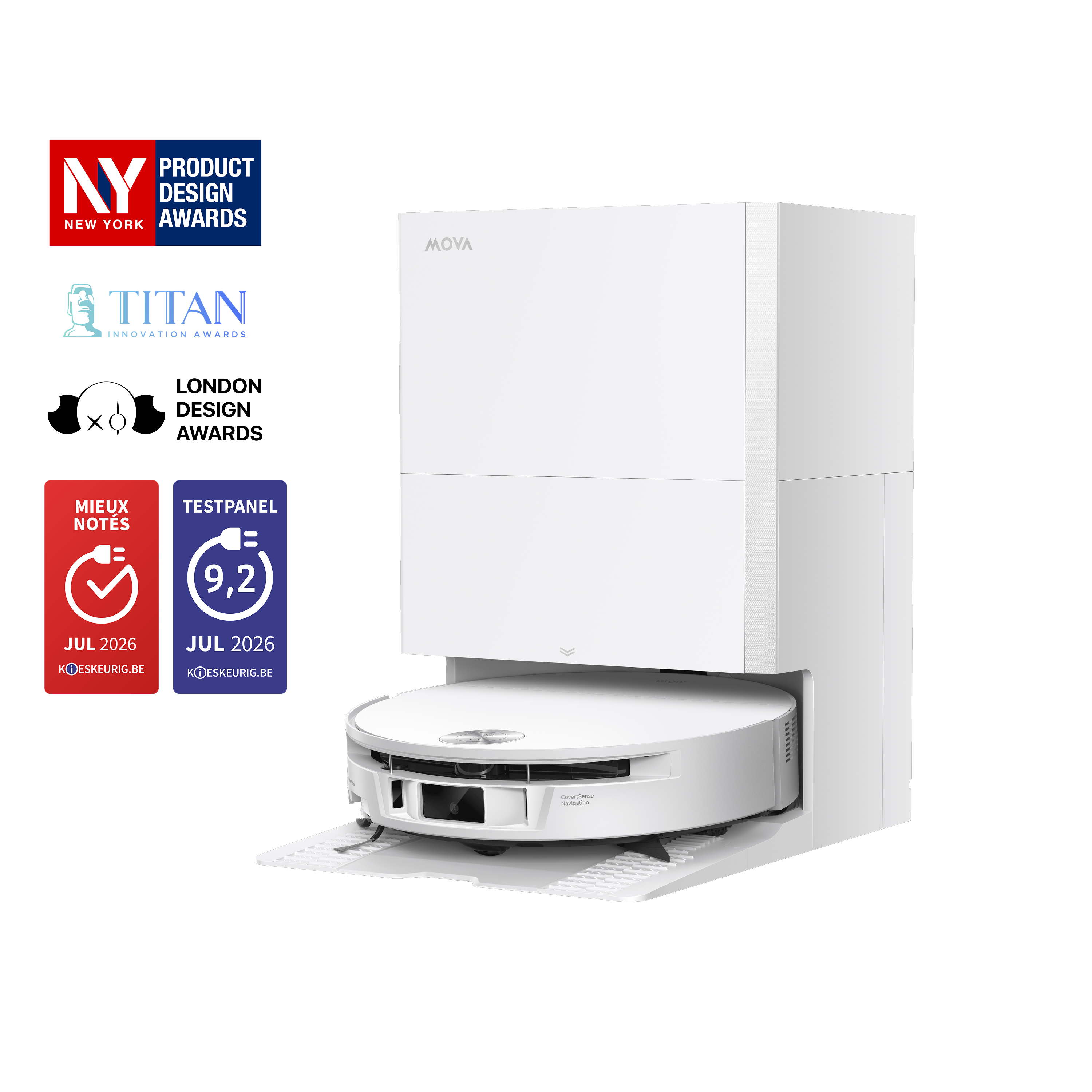 MOVA S70 Roller Robot Aspirateur Blanc