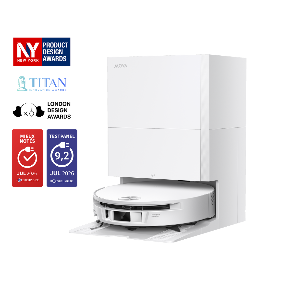 MOVA S70 Roller Robot Aspirateur Blanc