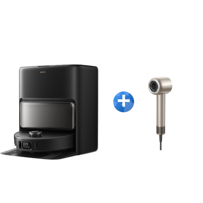MOVA V50 Ultra Complete Robot aspirateur + MOVA Shine 10 Sèche-cheveux Doré