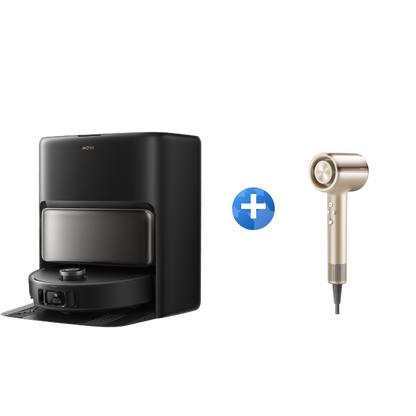 MOVA V50 Ultra Complete Robot aspirateur + MOVA Shine 20 Sèche-cheveux Doré