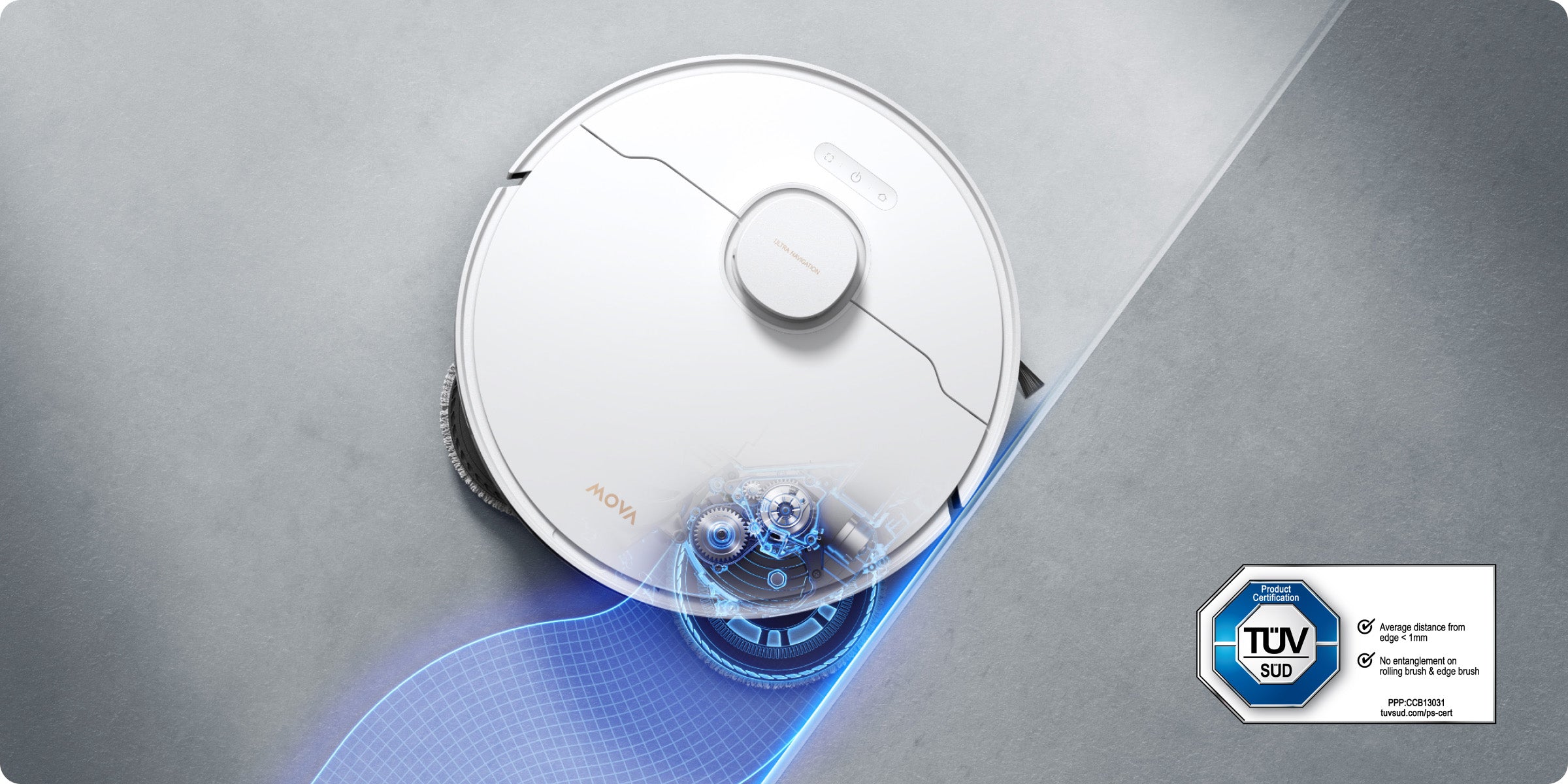 MaxiReach™-dweil
Grondige randreiniging