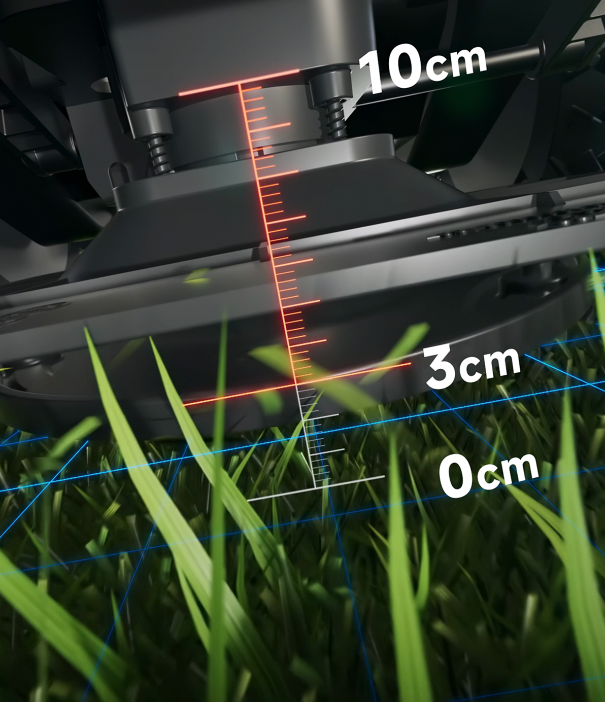 3–10 cm - Hauteur de coupe ajustable