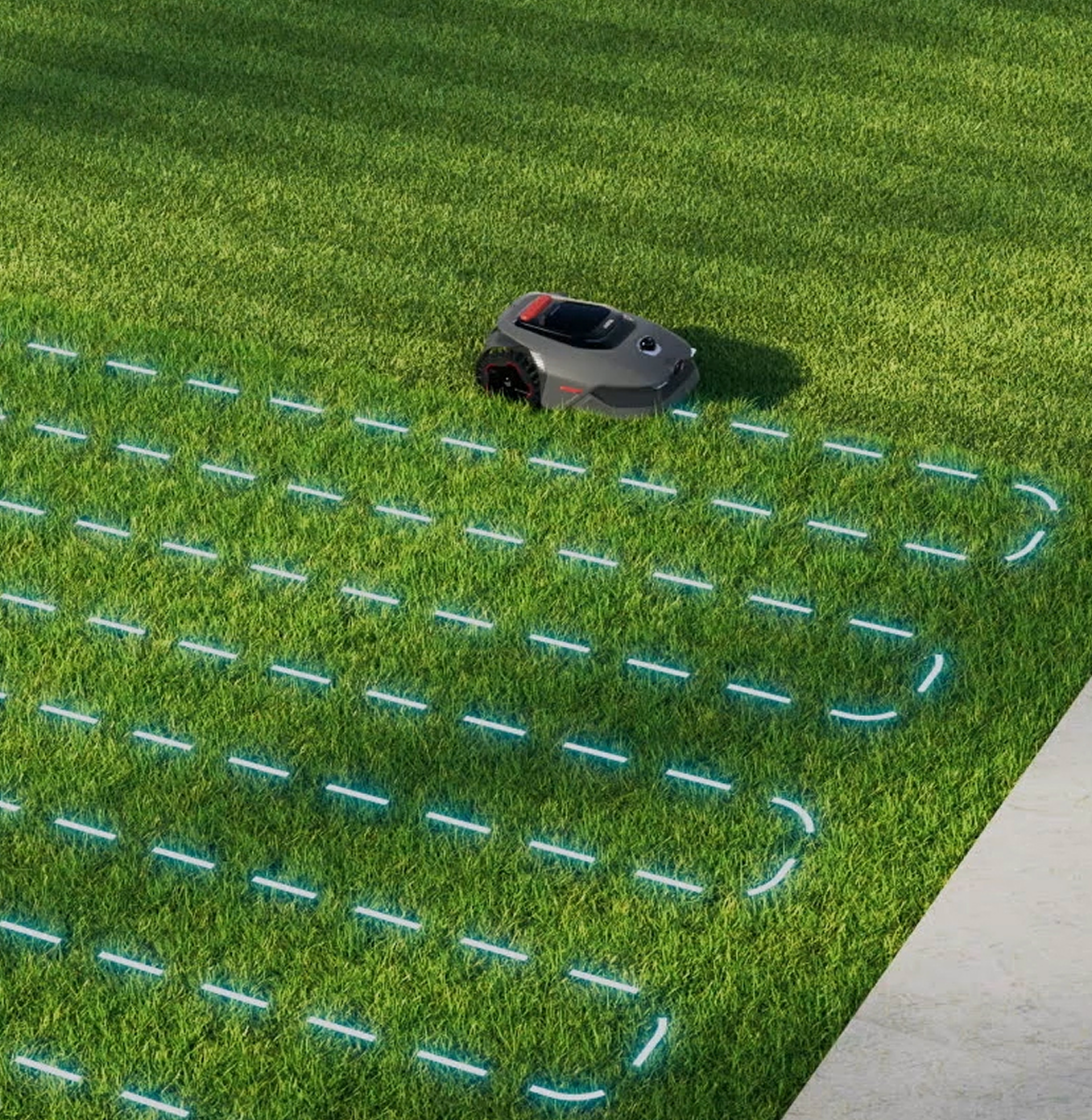 Parcours en U + longue autonomie pour une tonte efficace - 