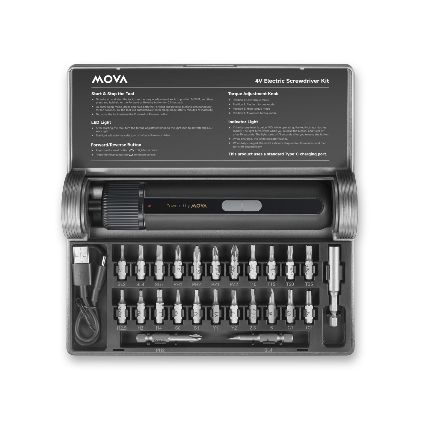 MOVA Tournevis électrique MSD008 4 V