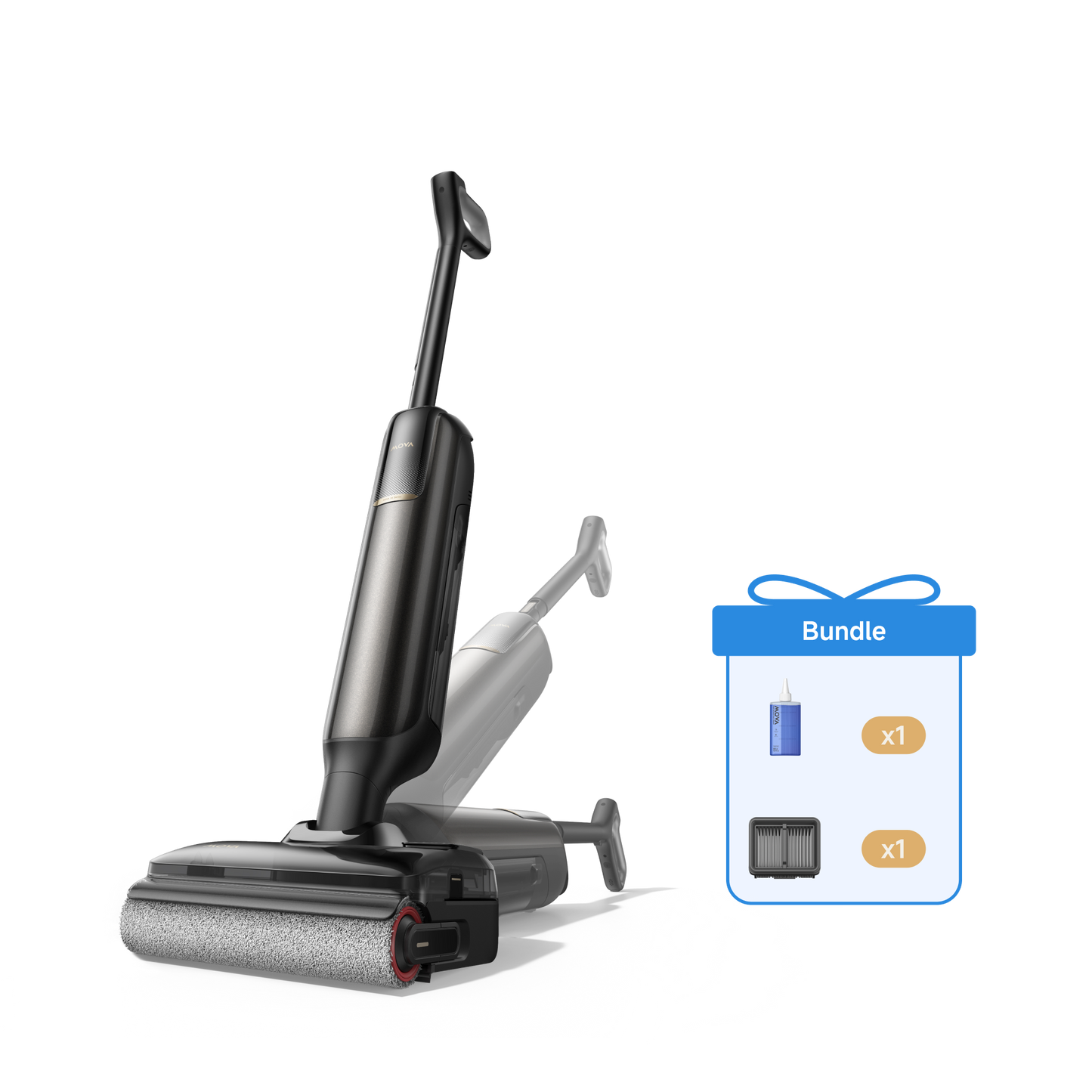 MOVA M50 Ultra Aspirateur eau et poussière + Liquide de nettoyage pour sol (500ml) + Filtre