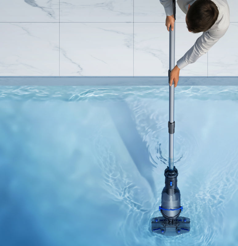 mova handler v10 3m perche télescopique pour un accès facile, 0,2m nettoyage en eau peu profonde