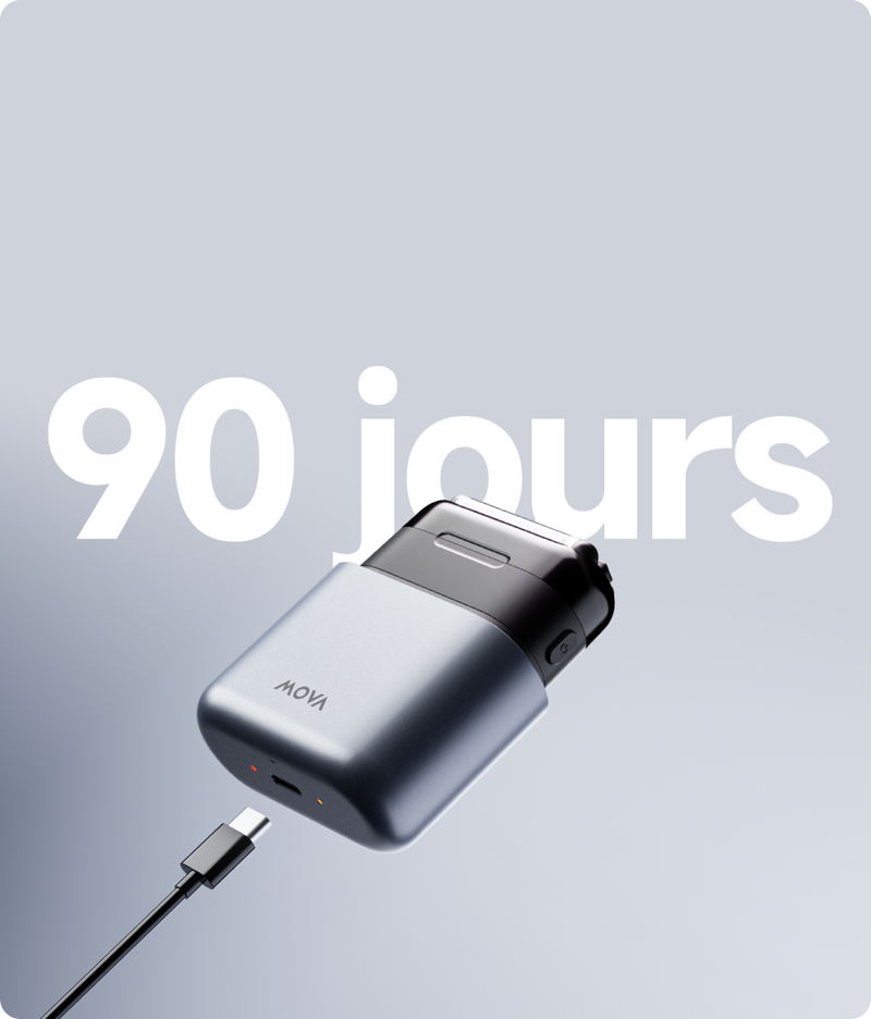 Jusqu’à 90 jours, charge rapide en 3 min* - 