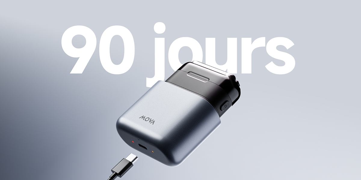 Jusqu’à 90 jours, charge rapide en 3 min* - 