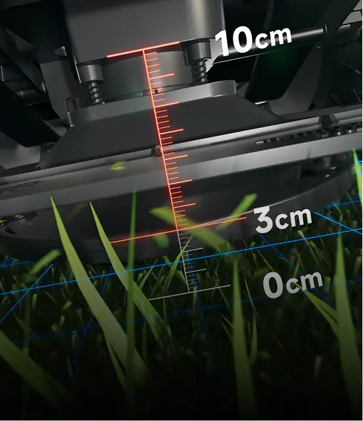 3–10 cm - Hauteur de coupe ajustable